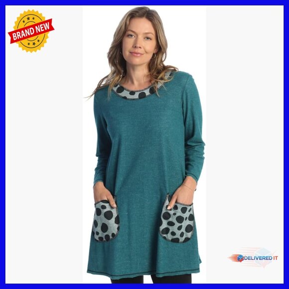 Tops - Fleece Tunic Long Sleeve Pull On Casual Resort Wear